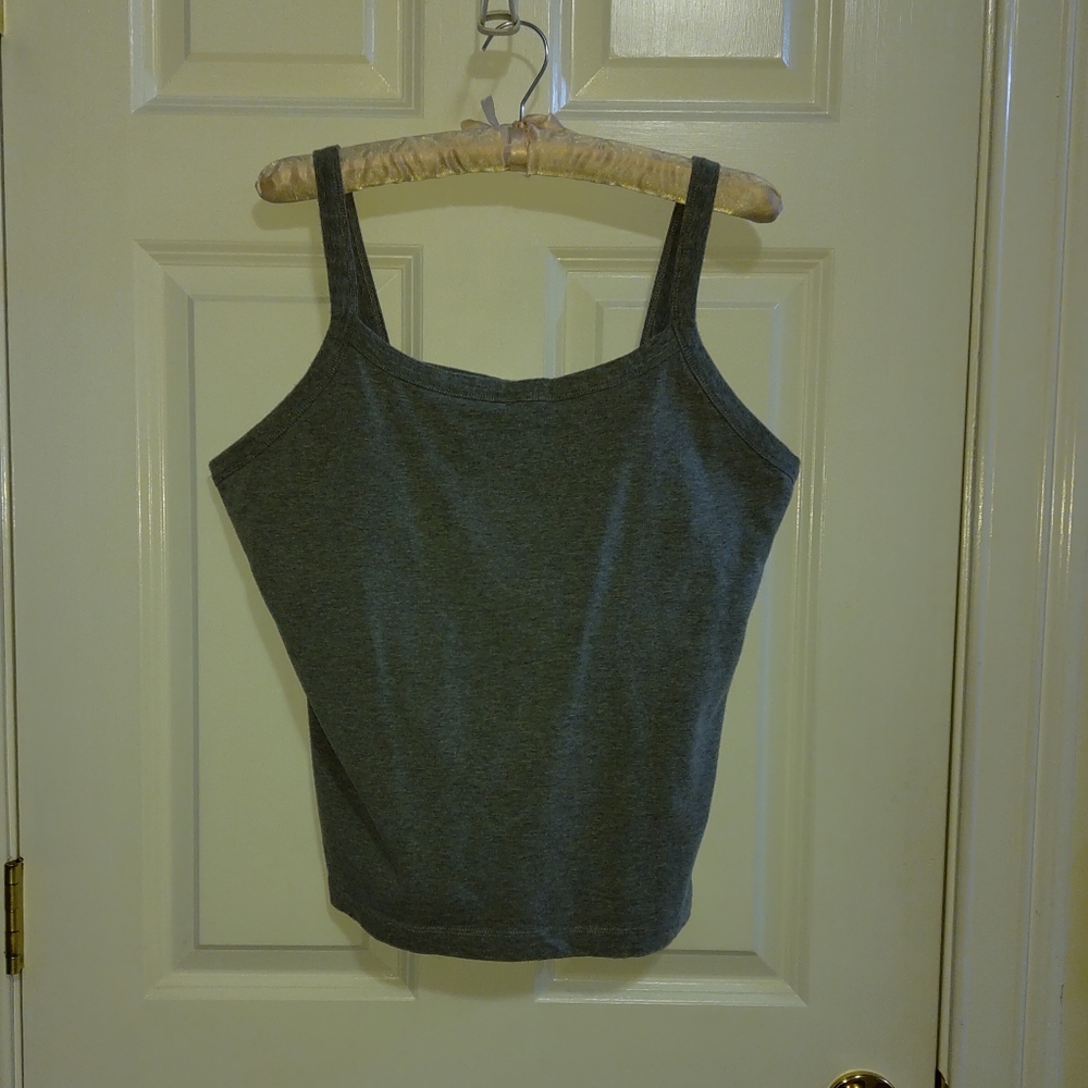 Somona heather grey tank top, with bra in 2x